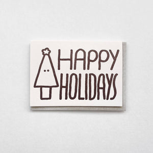 Happy Holidays Fir Tree Letterpress Card | Oitama (CA)