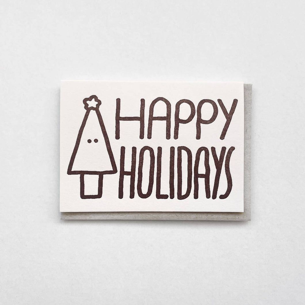 Happy Holidays Fir Tree Letterpress Card | Oitama (CA)