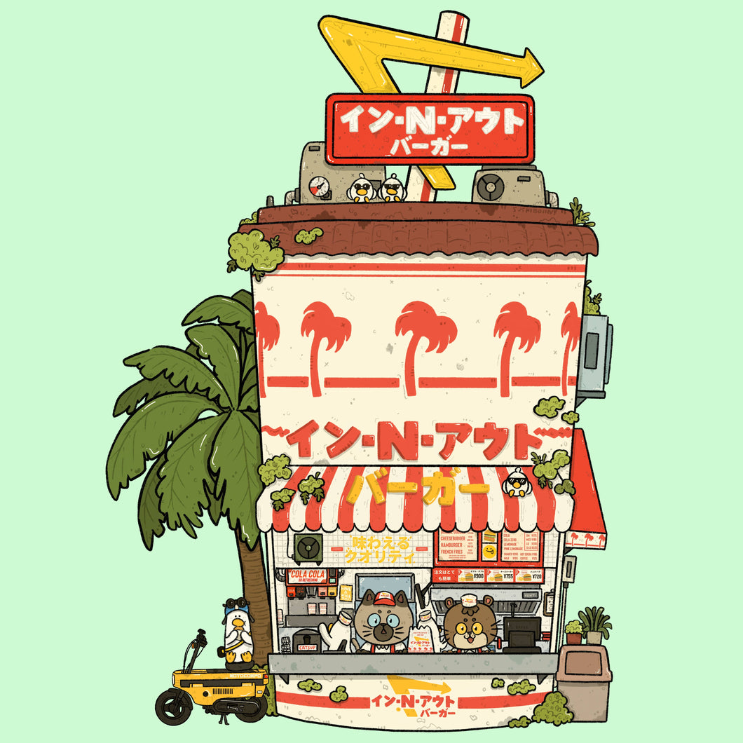 In N Out Express Art Print | Sushiboiiiiy (CAN)