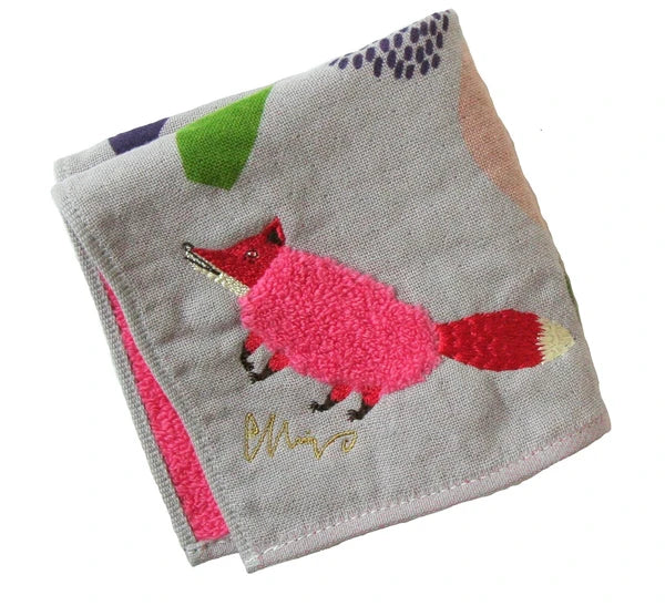 MiW Style Fluffy Gauze Handkerchief | Fox | moritaMiW (Japan)