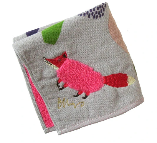 MiW Style Fluffy Gauze Handkerchief | Fox | moritaMiW (Japan)