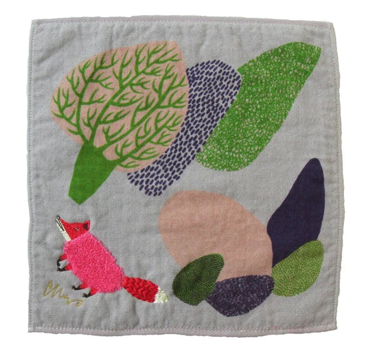 MiW Style Fluffy Gauze Handkerchief | Fox | moritaMiW (Japan)