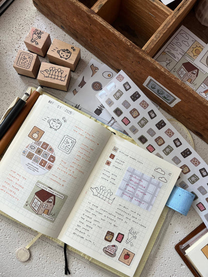 Farting dog wooden stamp | dana ate oatmeal! (CA)