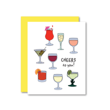 Load image into Gallery viewer, Cheers to You Risograph Card | Jenny Lemmons (CA)
