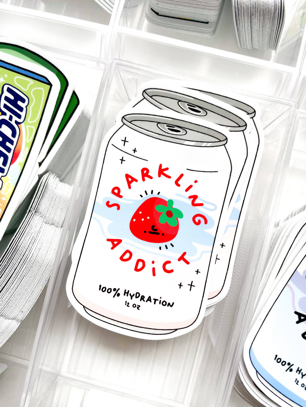 Strawberry Sparkling Addict Sticker | Simply MKO (TX)