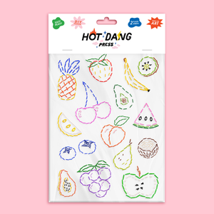 Fruit Embroidery Iron-On Sheet Set | Hot Dang Press (GA)