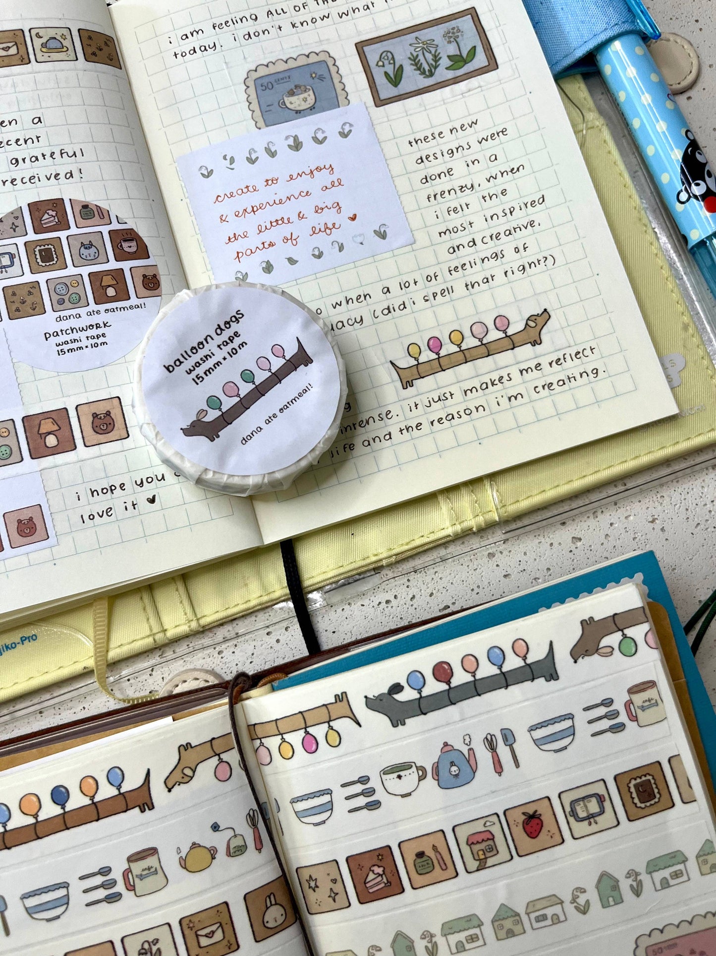 Balloon dogs washi tape | dana ate oatmeal! (CA)