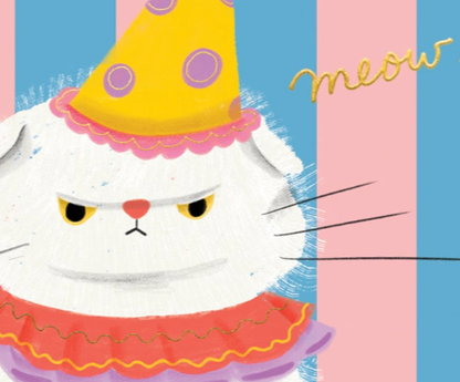 Clowny Cat Birthday Card | Carolyn Suzuki (CA)
