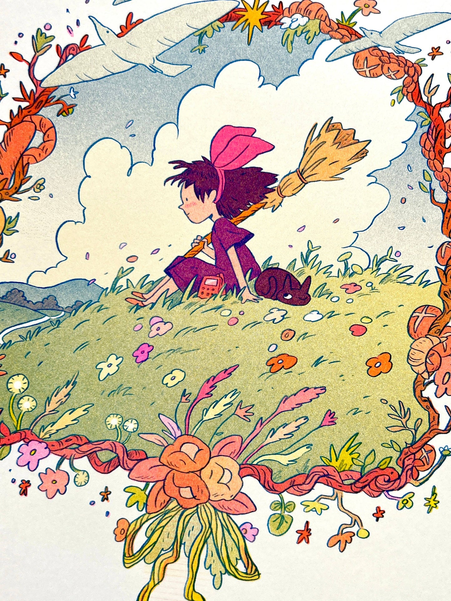 Kiki's Delivery Service Risograph Print | Natalie Andrewson (CA)