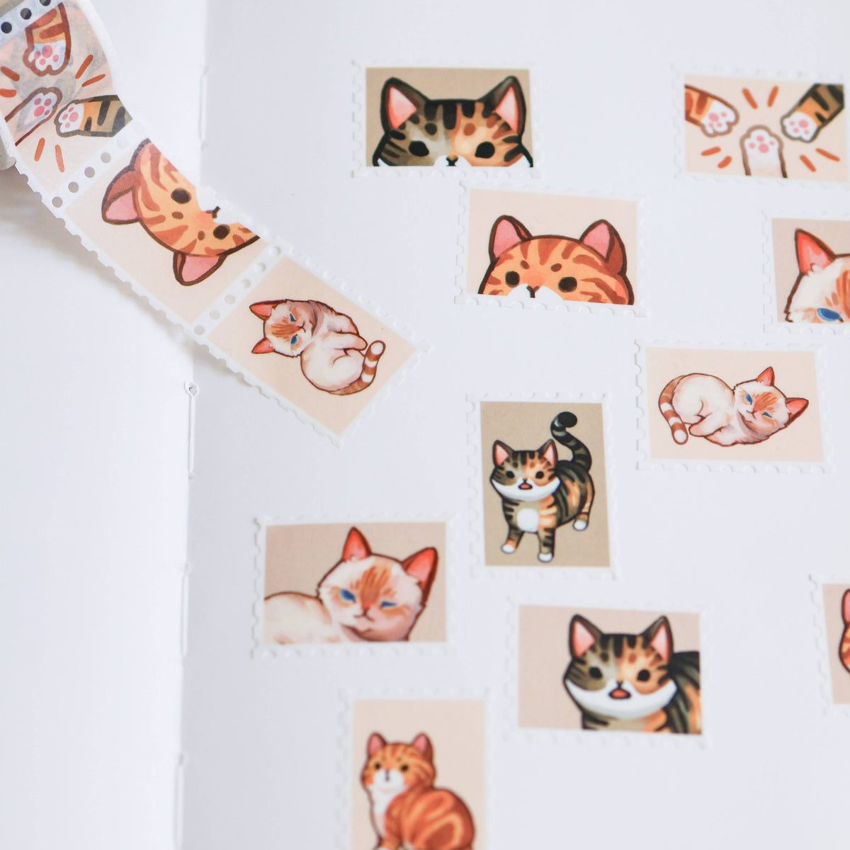 Tabby Cats stamp washi tape by Thousand Skies, alternate view 6