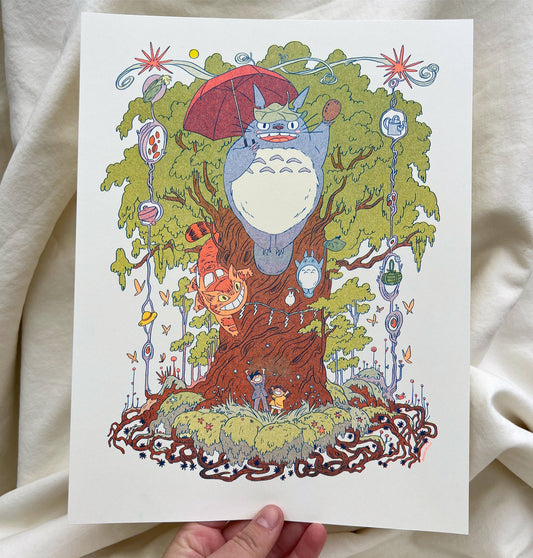 Totoro Riso Print (Small) | Natalie Andrewson (CA)