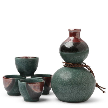 Green Aka Nagashi Sake Set | Miya (Japan)