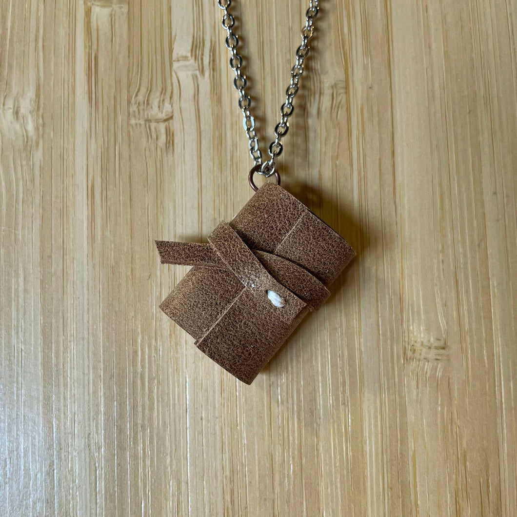 Mini Leather Book Necklace | Susan Porteous (OR)
