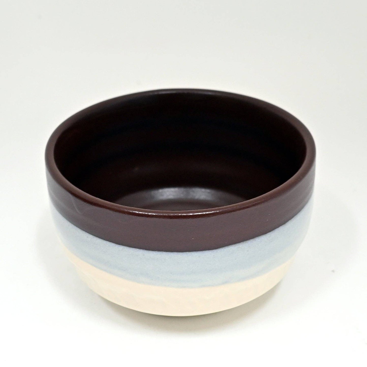 Mino Ware Wine/Blue/Ivory Matcha Bowl (Japan)