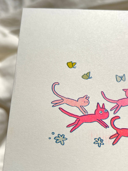 Cat Parade Riso Print | Natalie Andrewson (CA)