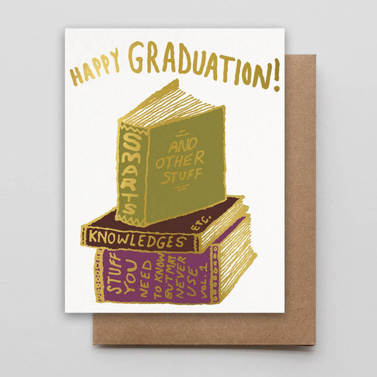 Graduation Important Books Greeting Card| Hammerpress (MO)