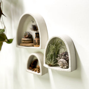 Cement Arch of Inspiration Floating Shelves | Stone | The Minimalist Ceramist (CA)