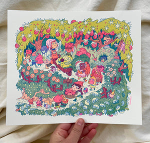 On The Mountain Garden Trail Riso Print | Natalie Andrewson (CA)