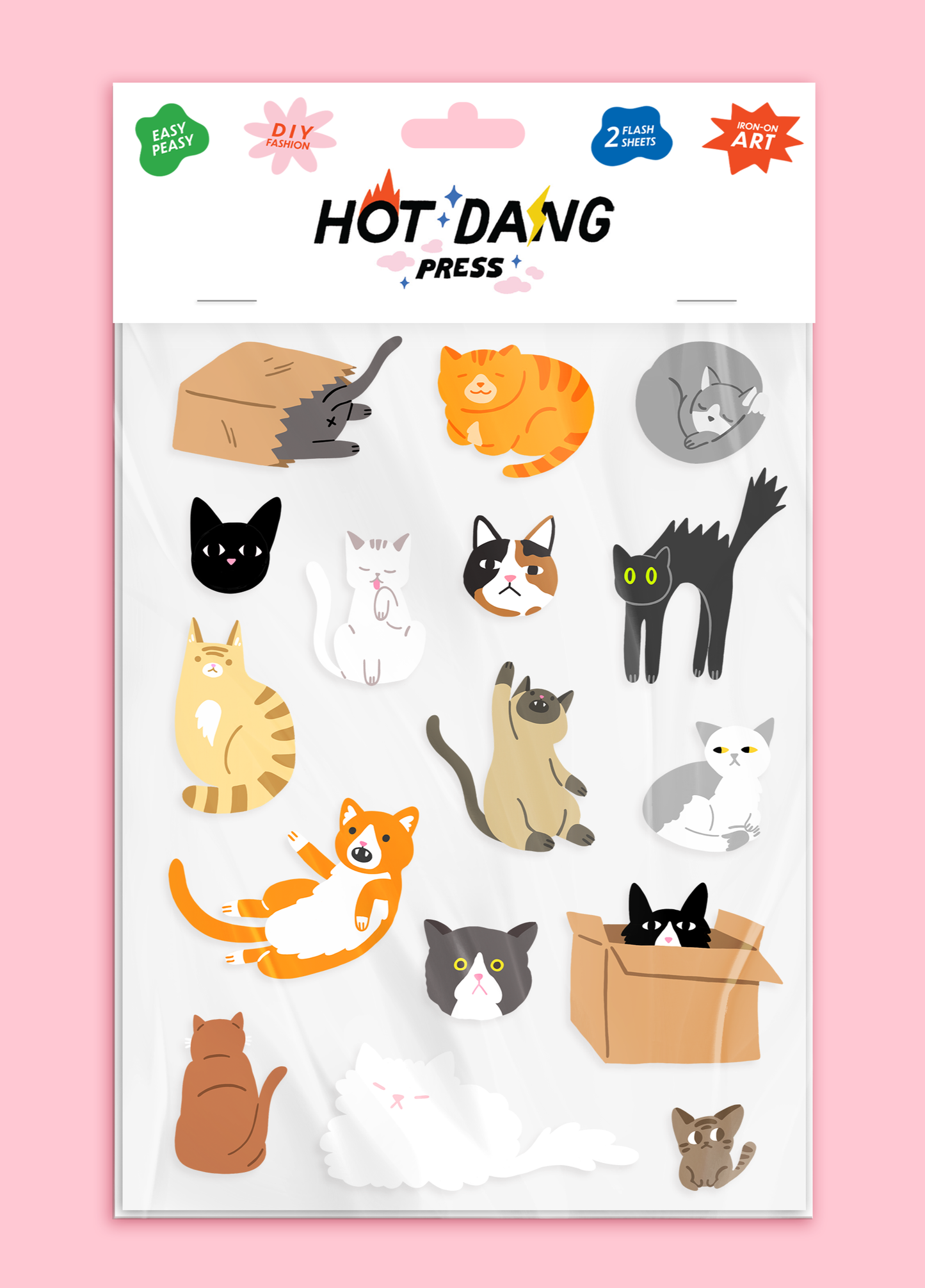 All Cats Iron-On Sheet Set | Hot Dang Press (GA)