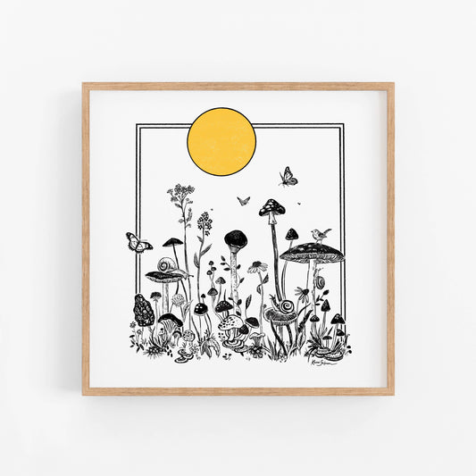 Garden of Mushrooms Art Print | Kaari Selven (OR)