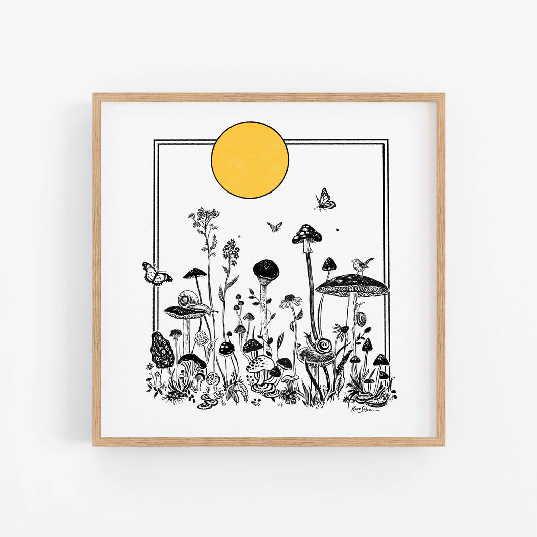 Garden of Mushrooms Art Print | Kaari Selven (OR)