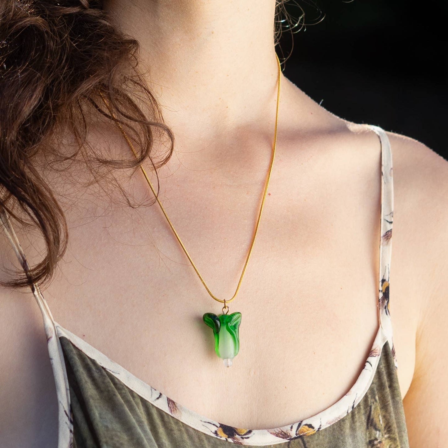 Baby Got Bok! Choy Necklace - 18K Gold Plated | Peter and June (CA)
