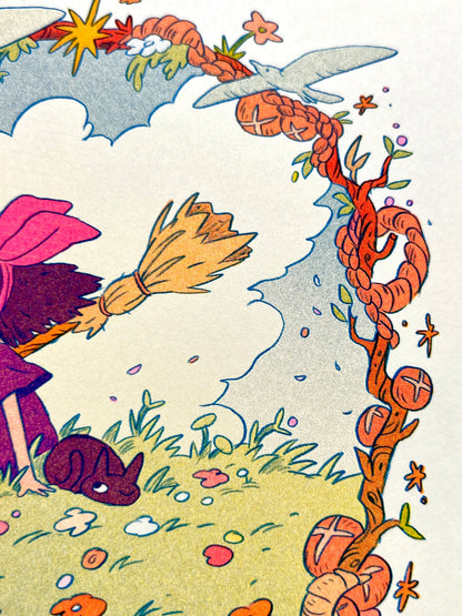 Kiki's Delivery Service Risograph Print | Natalie Andrewson (CA)