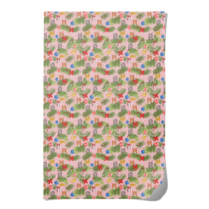 Meowy Christmas holiday wrapping paper  |  Red Cap Cards (NH)