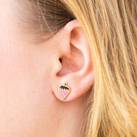 Strawberry Enamel Earrings | Jenny Lemons (CA)