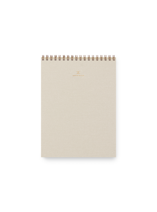 Office Notepad  (Liined)| Natural Linen |Appointed (DC)