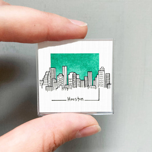Houston, Texas Mini Art Print | Mick’s Art Goods (WA)