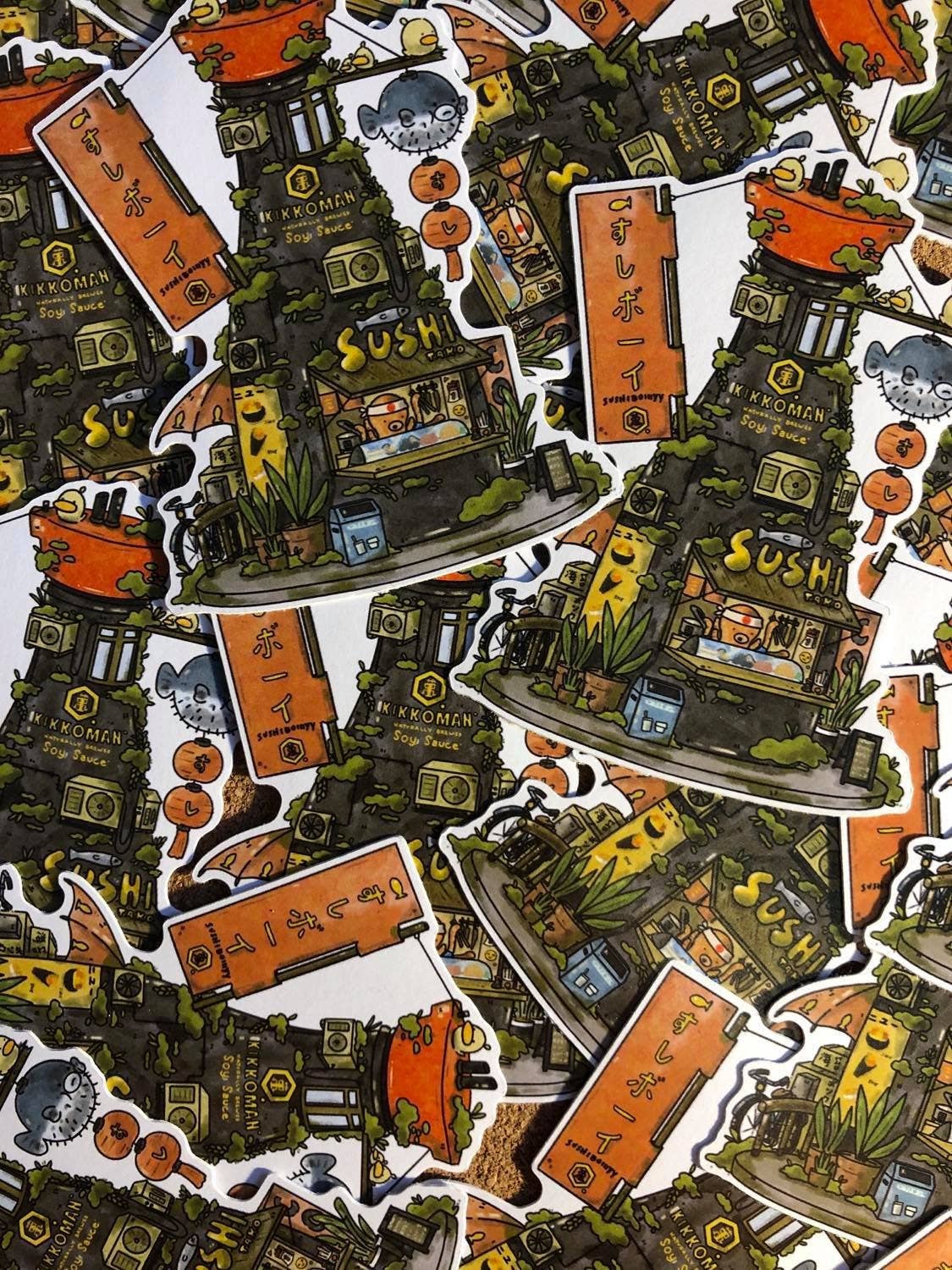 Soy Sauce Sushi Store Vinyl Sticker | Sushiboiiiyy (Canada)