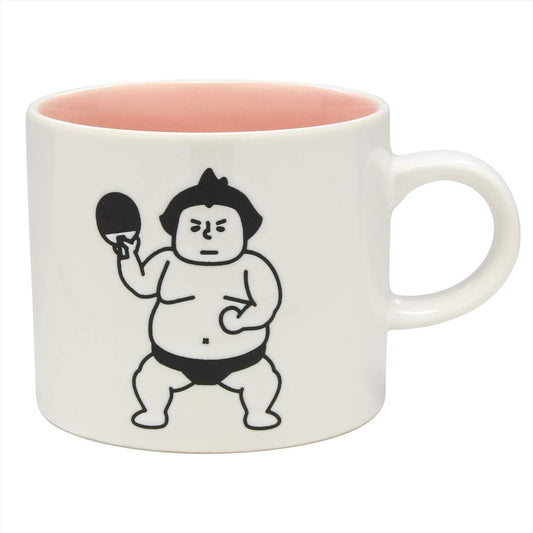 Table Tennis Sumo Mug | Mino Ware (Japan)