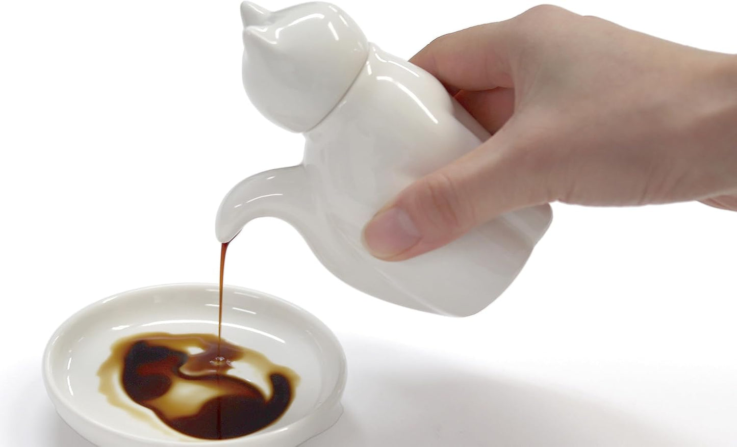 Cat Soy Sauce Pot | Ceramic Dispenser (Japan)