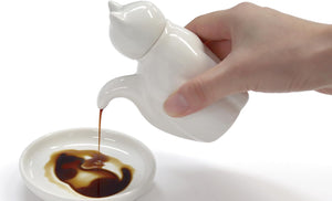 Cat Soy Sauce Pot | Ceramic Dispenser (Japan)