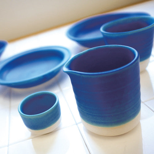 Marine Blue Tokkuri Set | Banko Yaki (Japan)