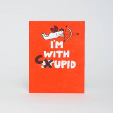 Load image into Gallery viewer, I&#39;m With Cupid Letterpress Card | Egg Press(OR)
