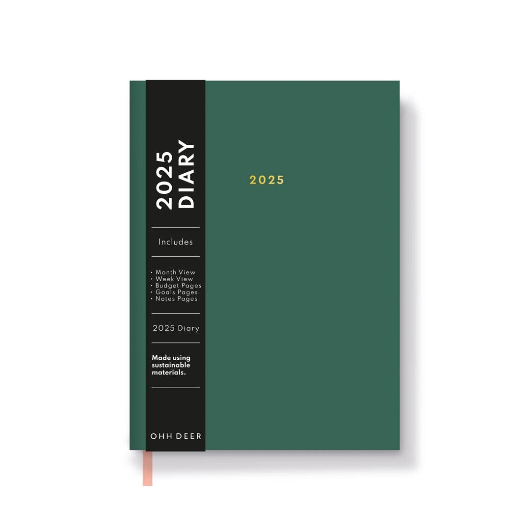 Plantain Green Full Year Weekly Planner 2025 | Ohh Deer (UK)