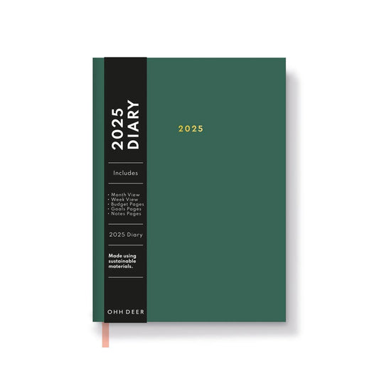 Plantain Green Full Year Weekly Planner 2025 | Ohh Deer (UK)