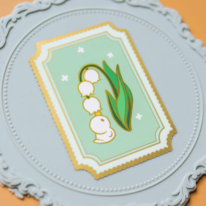 Lily of the Valley Duckie holographic vinyl sticker by Thousand Skies, alternate view 3