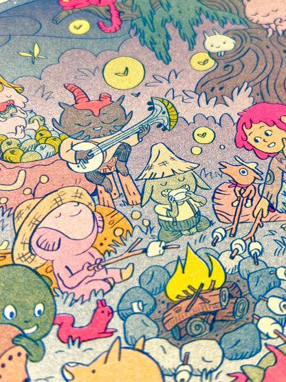 Campfire Stories Riso Print | Natalie Andrewson (CA)
