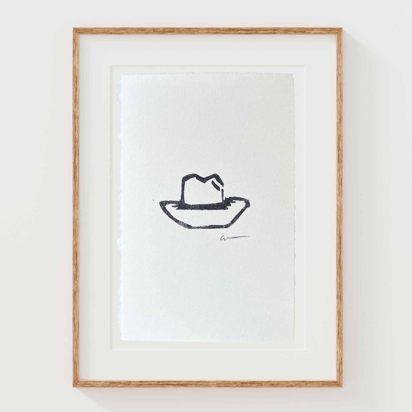 Mini Hat Linocut Print | Ellen Orchard (TX)