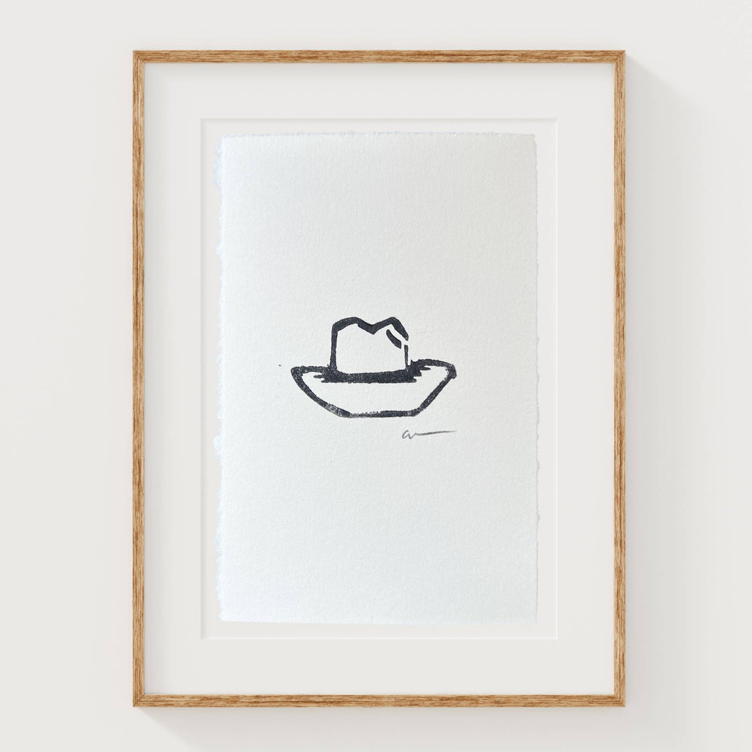 Mini Hat Linocut Print | Ellen Orchard (TX)