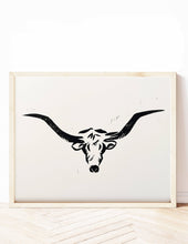 Load image into Gallery viewer, Longhorn Linocut Print | Ellen Orchard (TX)
