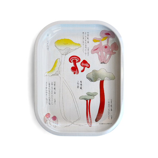 Vintage Japanese Mushroom Metal Catchall Tray | Curious Prints (TX)