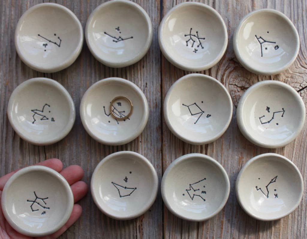 Small Zodiac Constellation Ceramic Ring Dish | Tasha McKelvey (VA)
