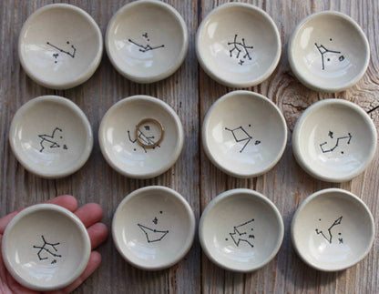 Small Zodiac Constellation Ceramic Ring Dish | Tasha McKelvey (VA)