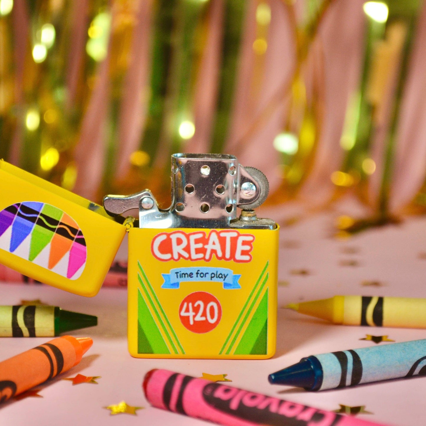Crayon Refillable Lighter | The Peach Fuzz (CA)