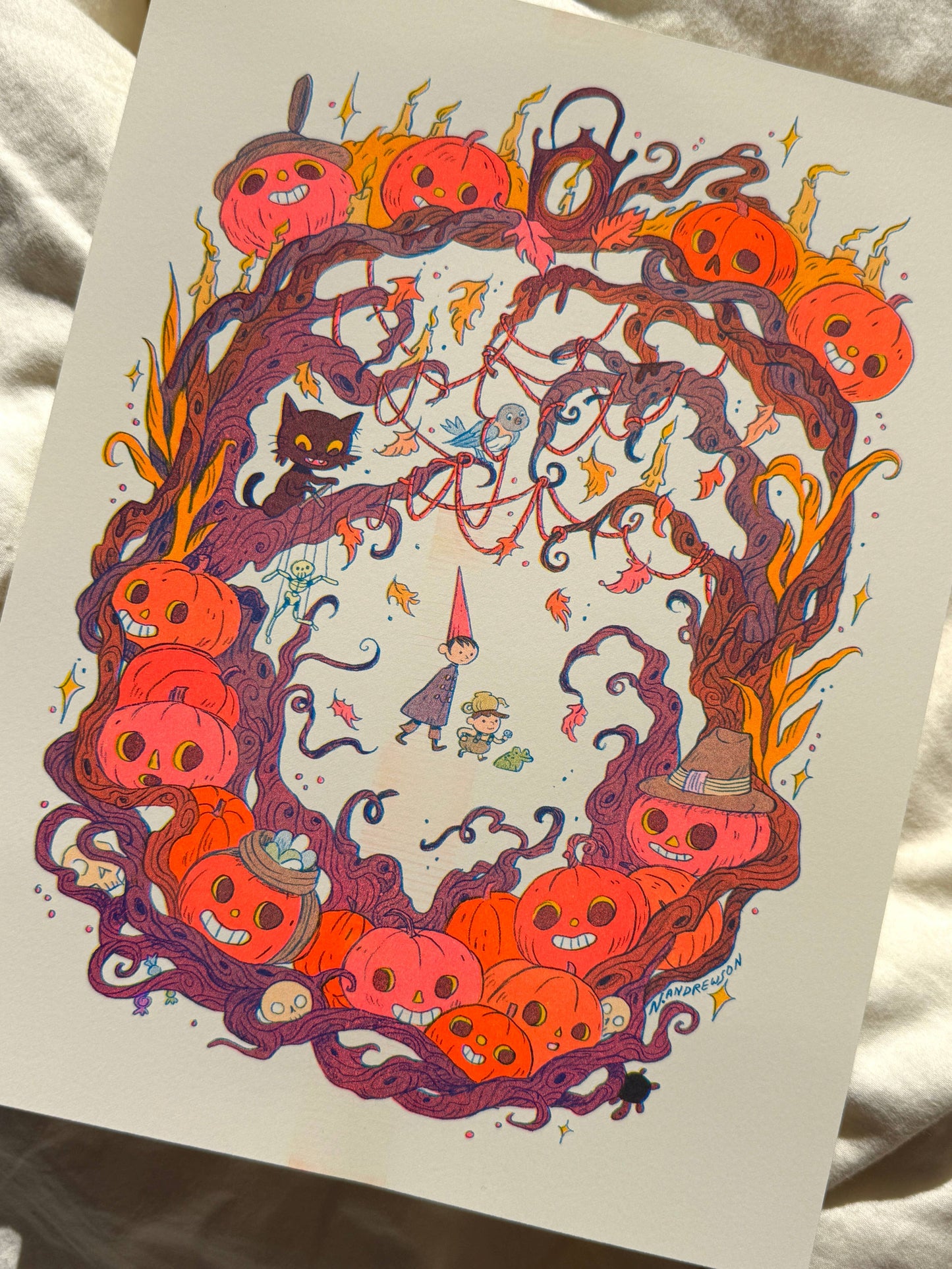 Ain’t That Just The Way Small | Over The Garden Wall tribute Riso Print | Natalie Andrewson (CA)