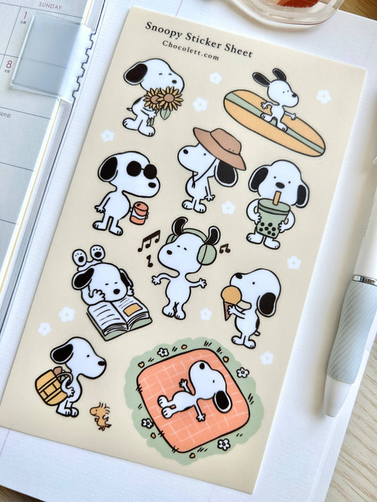 Snoopy Sticker Sheet | Chocolett (OR)